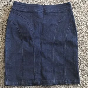Dark denim Jean skirt---stretchy